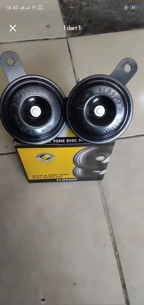 Klakson Flosser Disc Hitam 12V Flosser 110dB Original