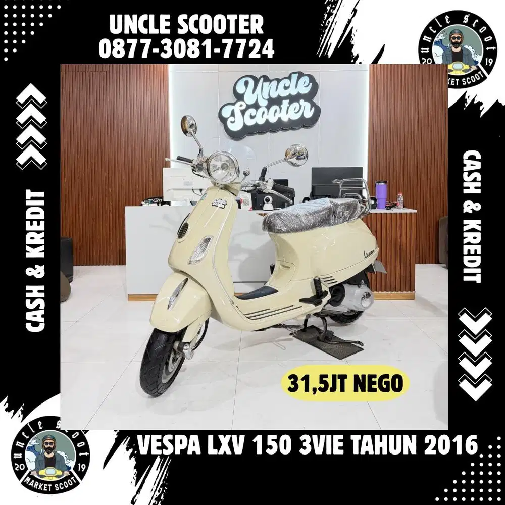 Vespa LXV 150ie 3Vie Tahun 2016 Kuning Muda