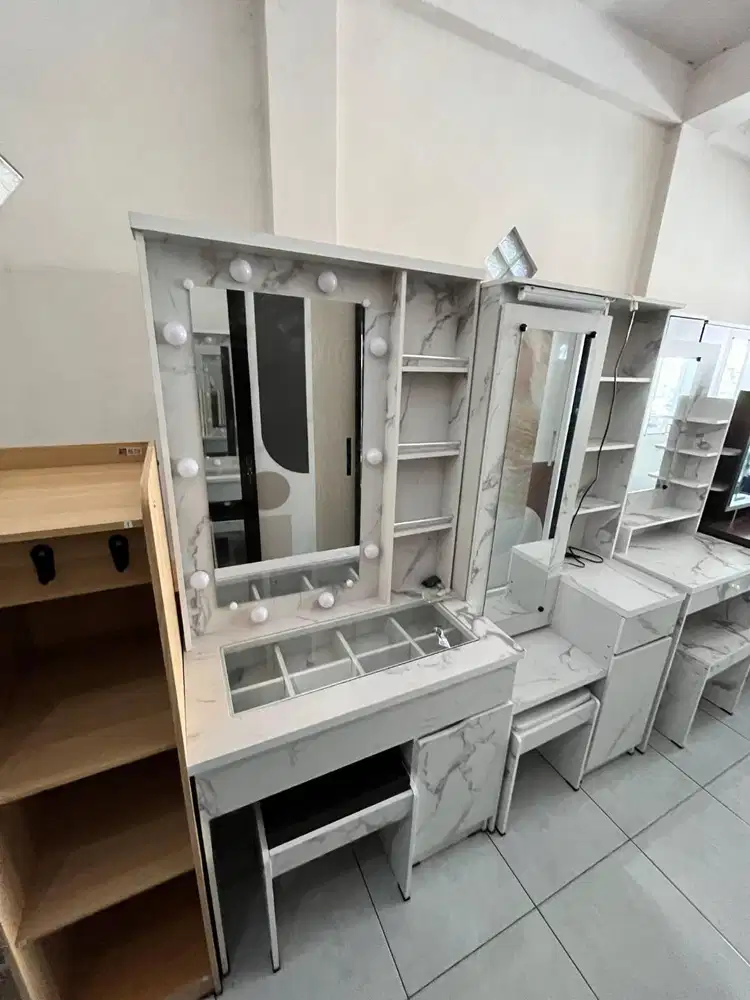 PROMO MEJA RIAS LAMPU LED MOTIF MARBLE MINIMALIS SALE TERMURAH