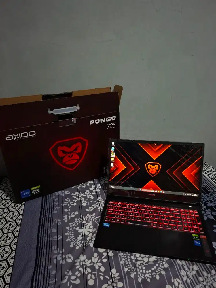 Laptop gaming axioo pongo 725 BNON i7 ssd 512 ram 16 gb 2050 gtx