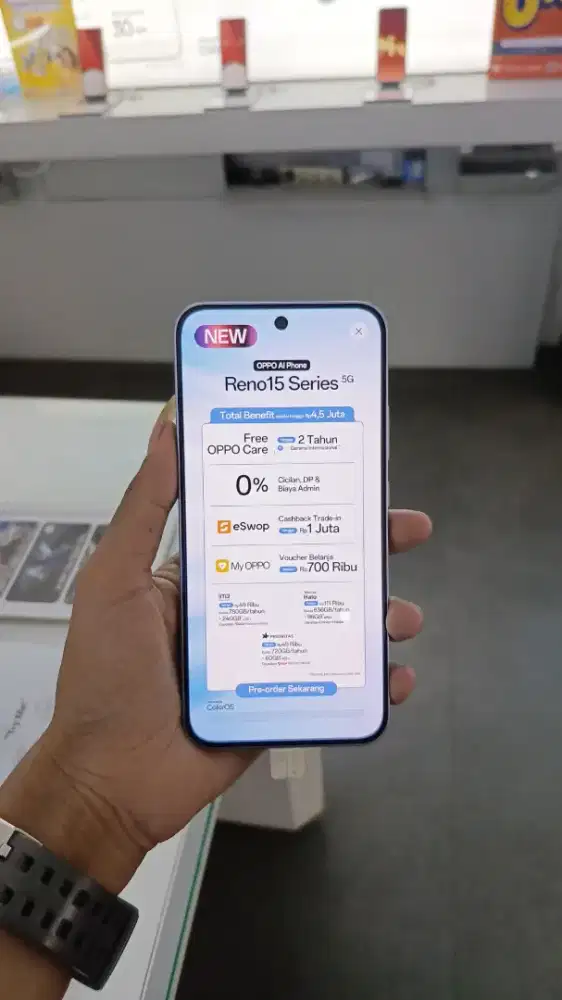 PO OPPO RENO 15 sampai Tanggal 23 januari