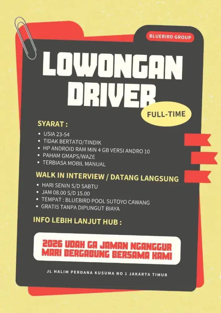 Lowongan Kerja Driver