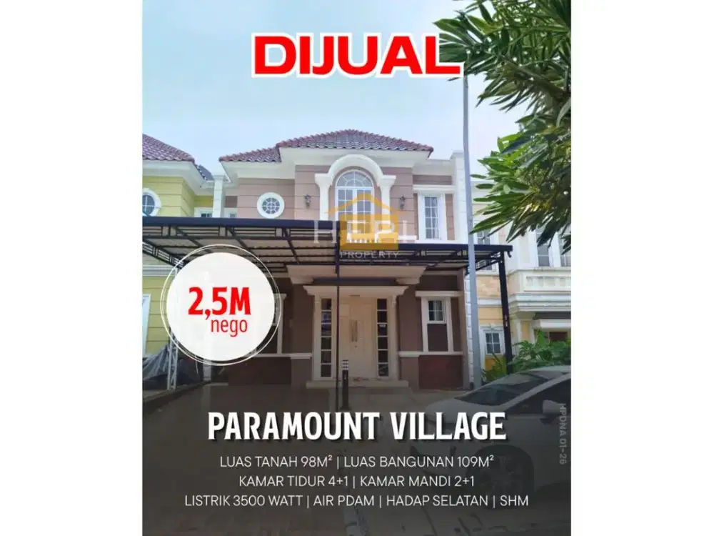 Dijual Rumah Siap Huni di Paramount Village, Simongan, Semarang Barat