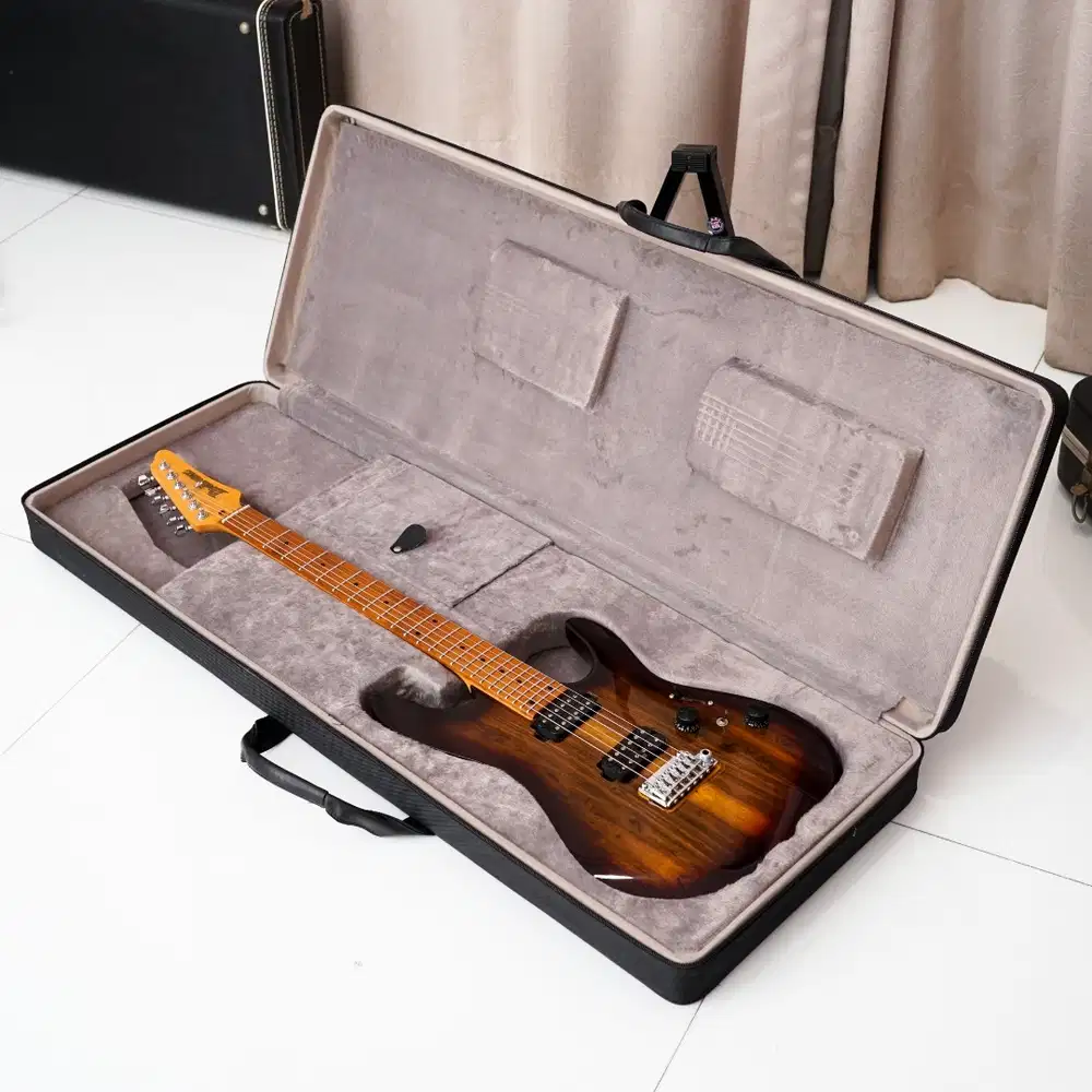 Gitar Electric Ibanez AZ Premium Deep Espresso Mulus Lengkap