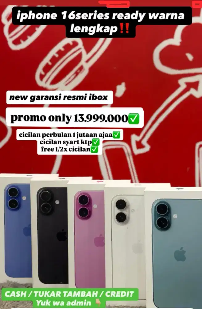 KREDIT IPHONE SYARAT KTP SAJA.PAKEK PAYLATER JUGA BISA CICILAN 0%