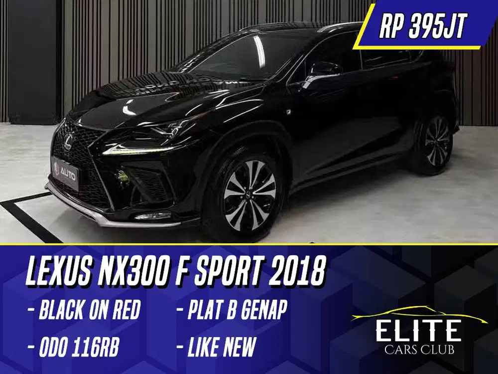 Lexus NX300 F Sport 2018 Black on Red Hitam NX 300 FSport