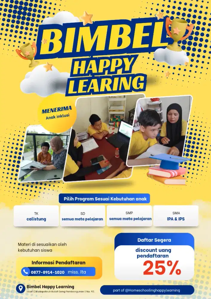 Di cari guru sd, smp, sma, semua mapel