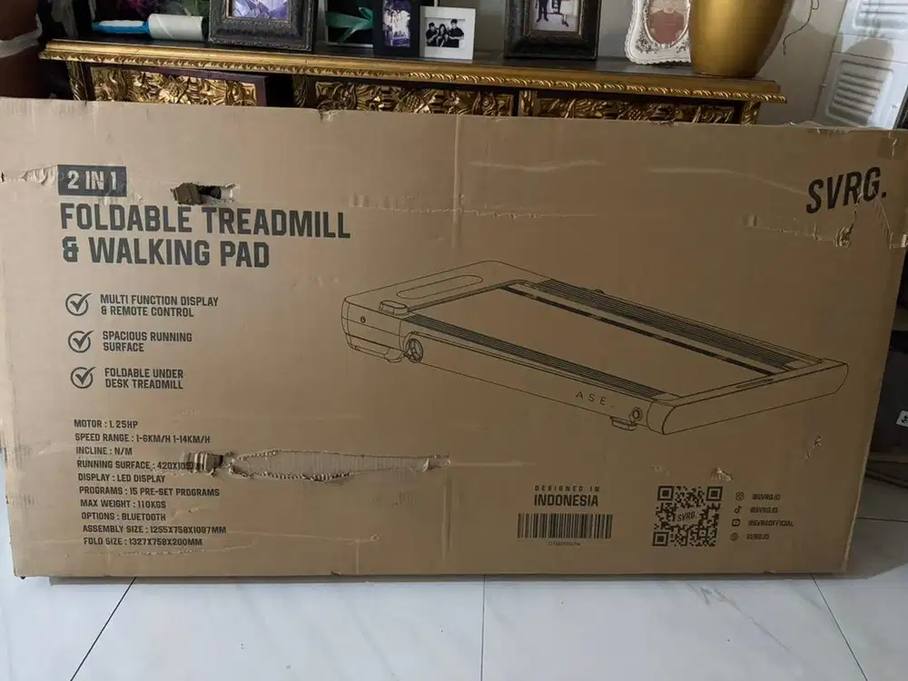 DIJUAL SVRG 2 IN 1 FOLDABLE TREADMILL & WALKING PAD BISA NEGO