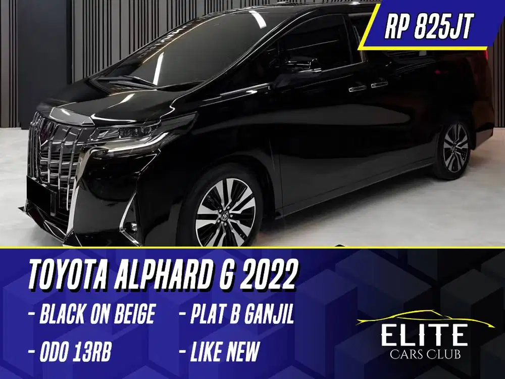 Toyota Alphard G 2022 Black on Beige Hitam