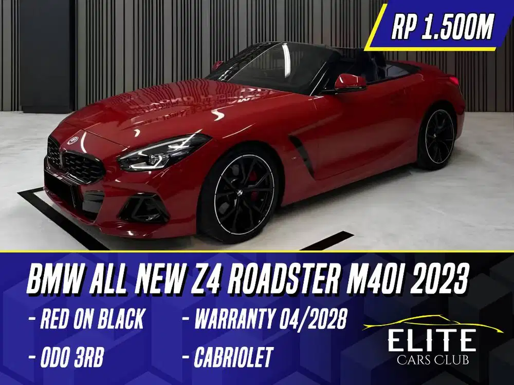 BMW All New Z4 Roadster M40i 2023 Red on Black Merah Cabriolet