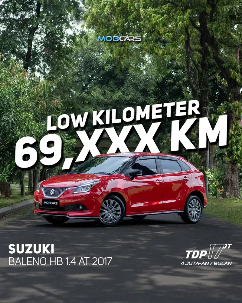 ANGSURAN 4 JUTAAN !!! BALENO HB 1.4 AT MATIC 2017 MERAH
