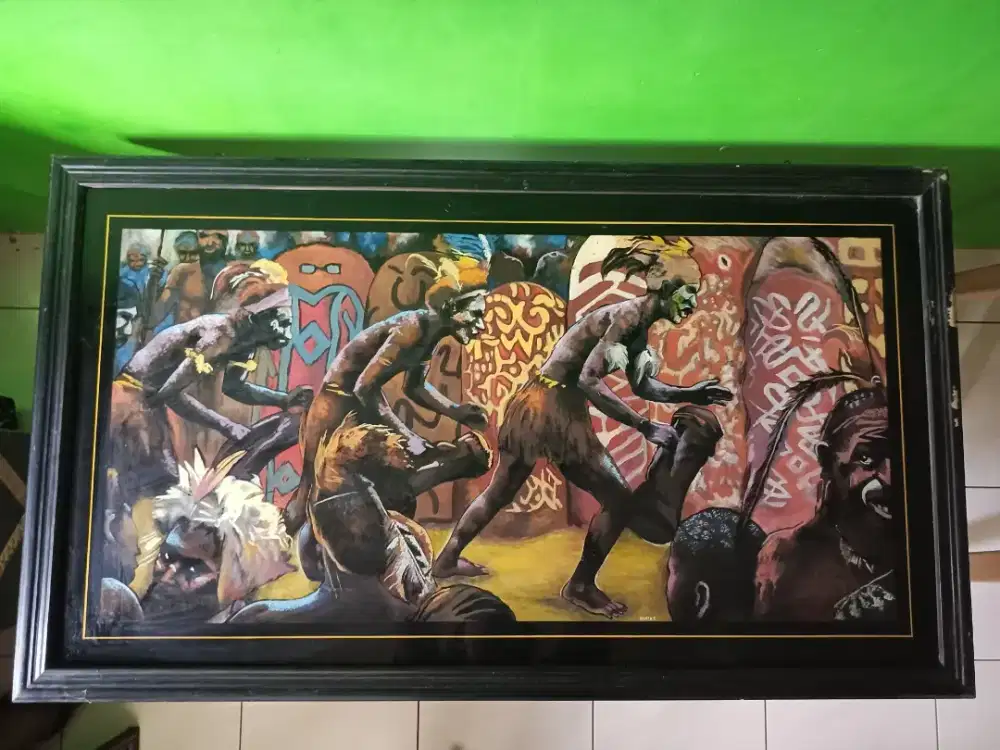 Lukisan canvas papua