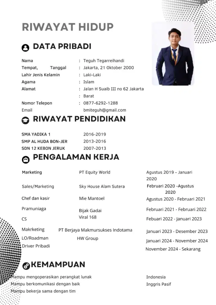 MOHON LOWONGAN PEKERJAAN