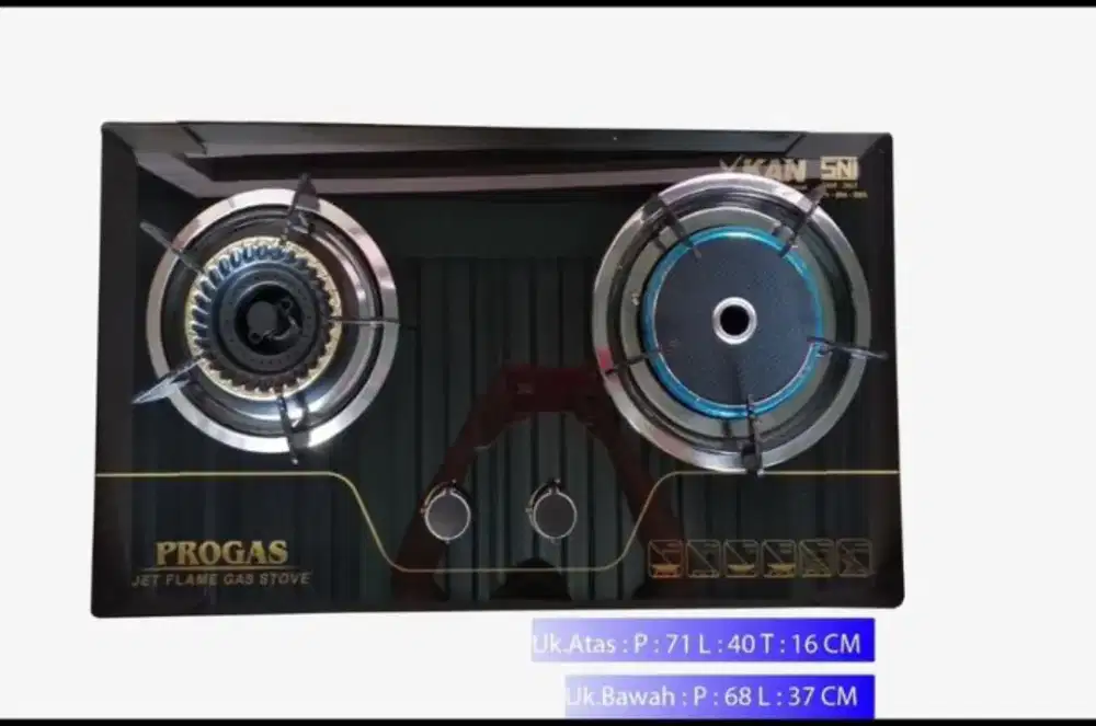 Kompor 2 tungku dan exhaust fan Modena