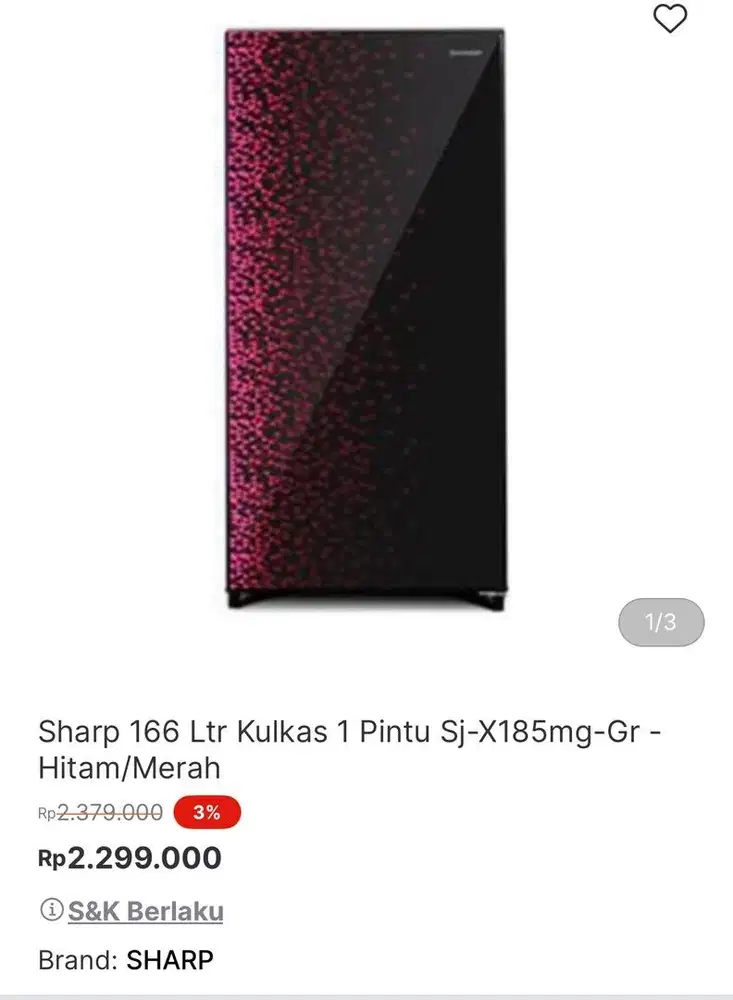 kulkas sharp 2 pintu