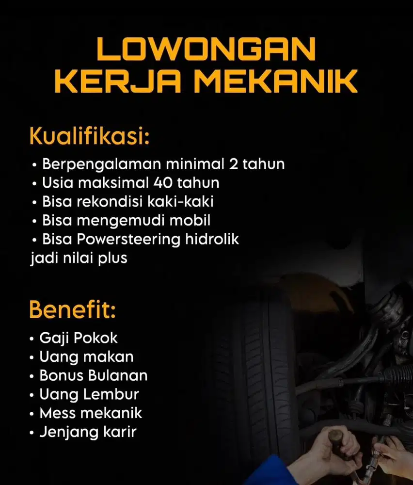 Loker mekanik mobil