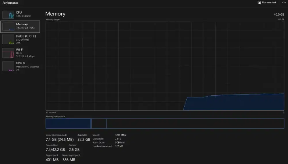 Ram laptop ddr4 32gb 3200mhz