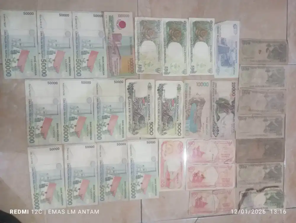 Uang kertas lama dan uang koin lama Indonesia