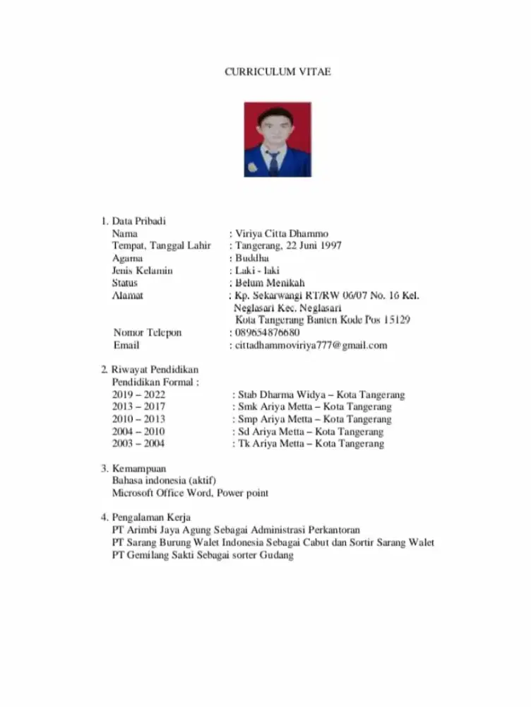 Info lowongan pekerjaan