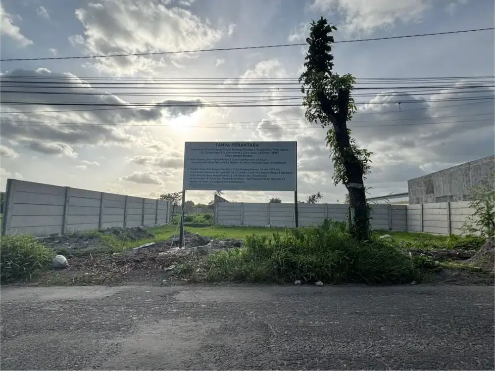 Disewakan Gudang atau Tanah Area Industri Jalan Cangkringan Kalasan