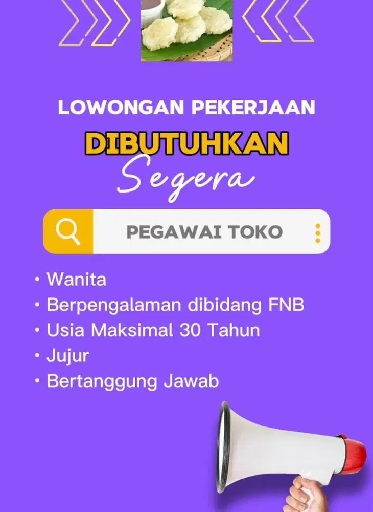 PEGAWAI WANITA KEDAI MAKANAN