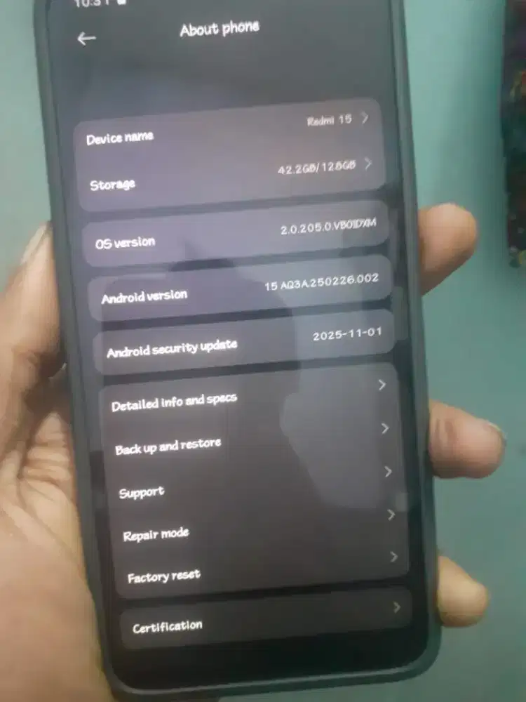 REDMI 15 8/128 (baru beli seminggu/