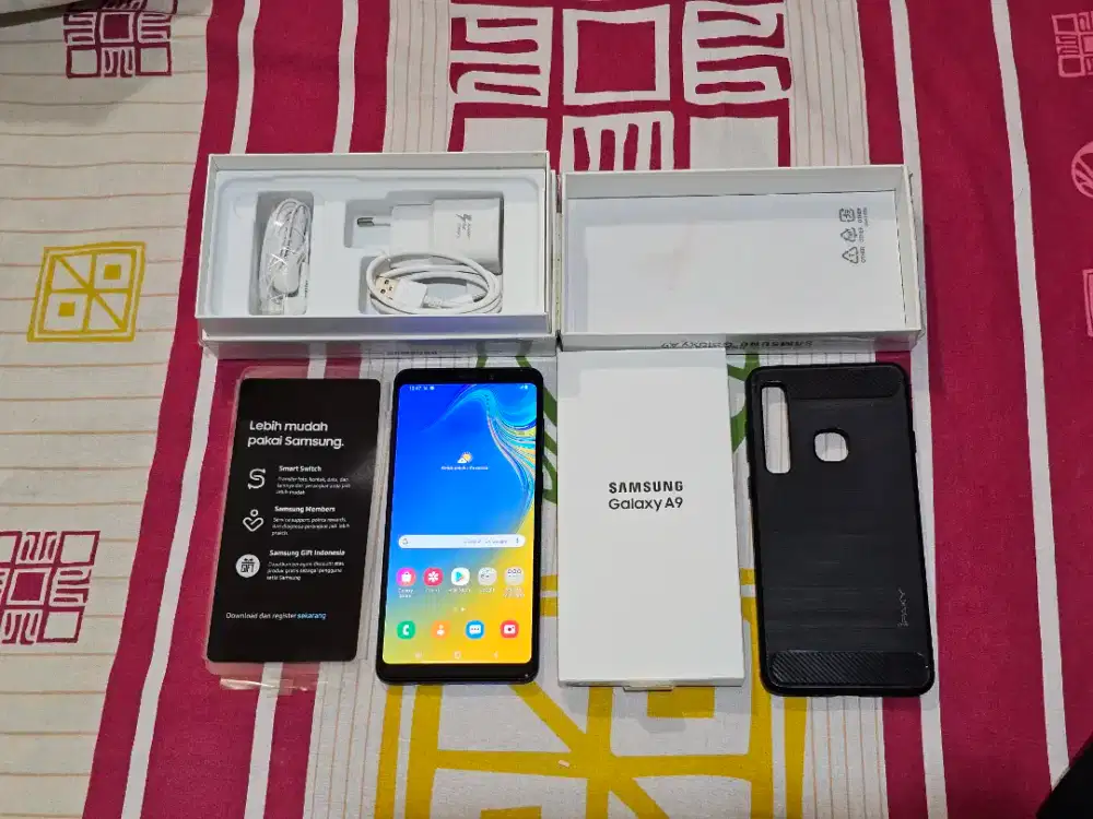 Jual Cepat HP Samsung A9 2018 6/128GB Lemonade Blue Mulus Like NEW