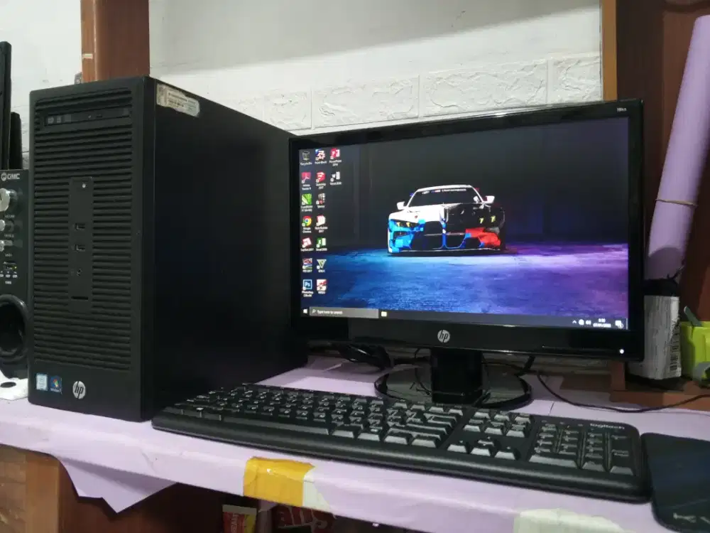 Pc editing dan gaming intel gen6 + ram 8gb ddr4 + monitor 19inch HP