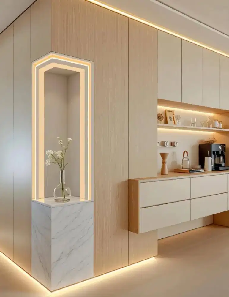 Interior design, kitchen sett