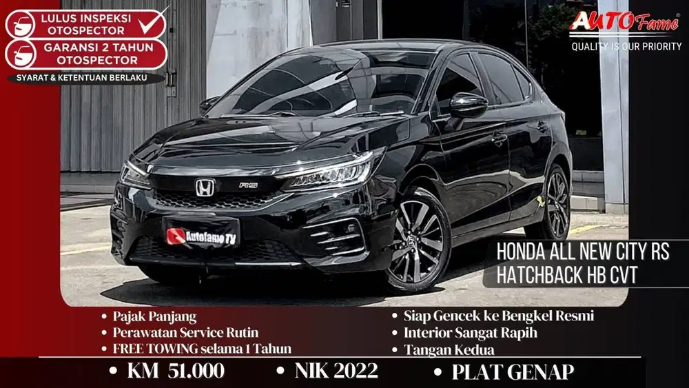 Honda All New City RS Hatchback HB CVT AT 2022