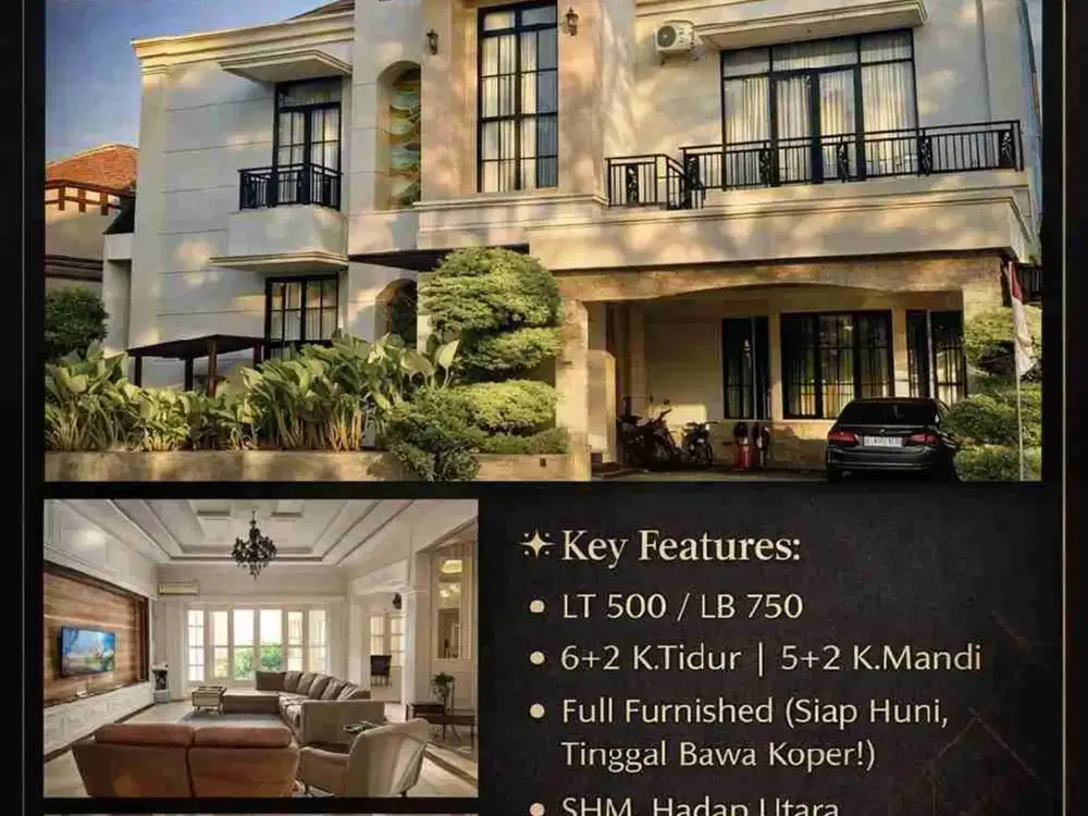 RUMAH SULTAN GRAHA PADMA - KEMEWAHAN TANPA BATAS,Kondisi Siap Pakai Furnise Tinggal Bawa Koper,Harga Masih Bisa Nego