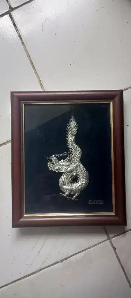 Pajangan sultan Naga Silver 925 murni