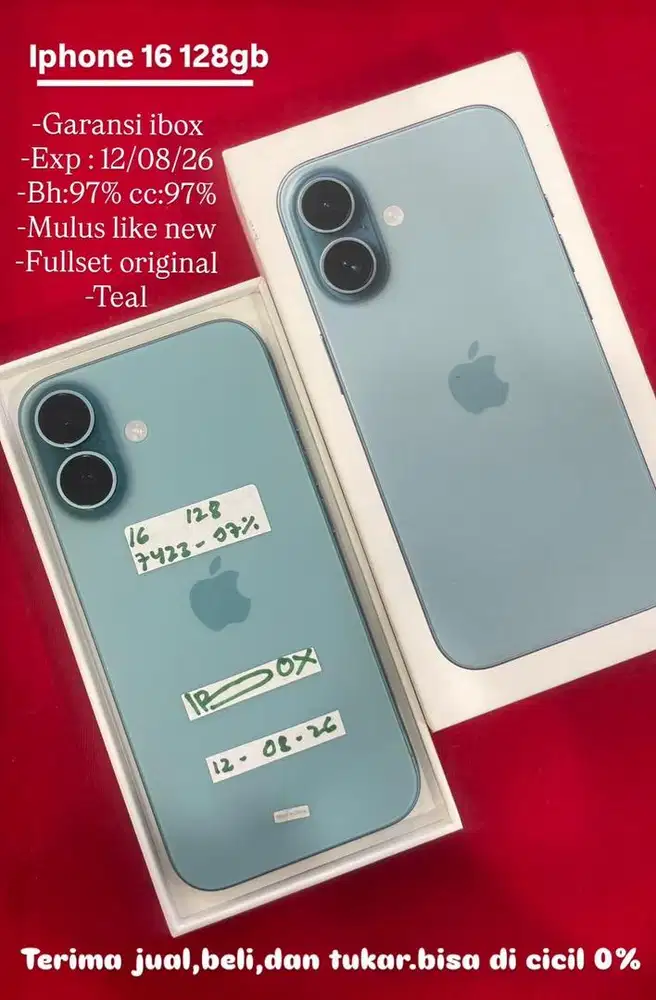 Iphone 16 128gb ex ibox bisa di cicil 0%