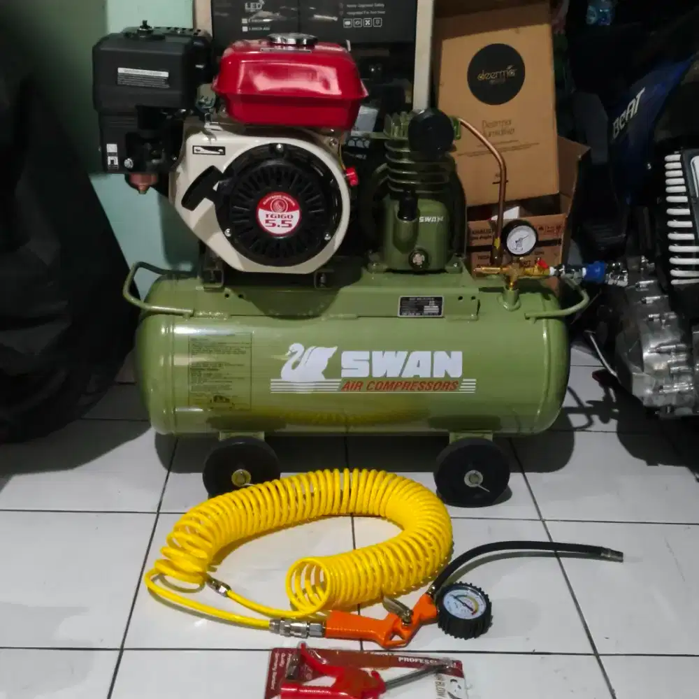 Kompresor angin mesin penggerak bensin