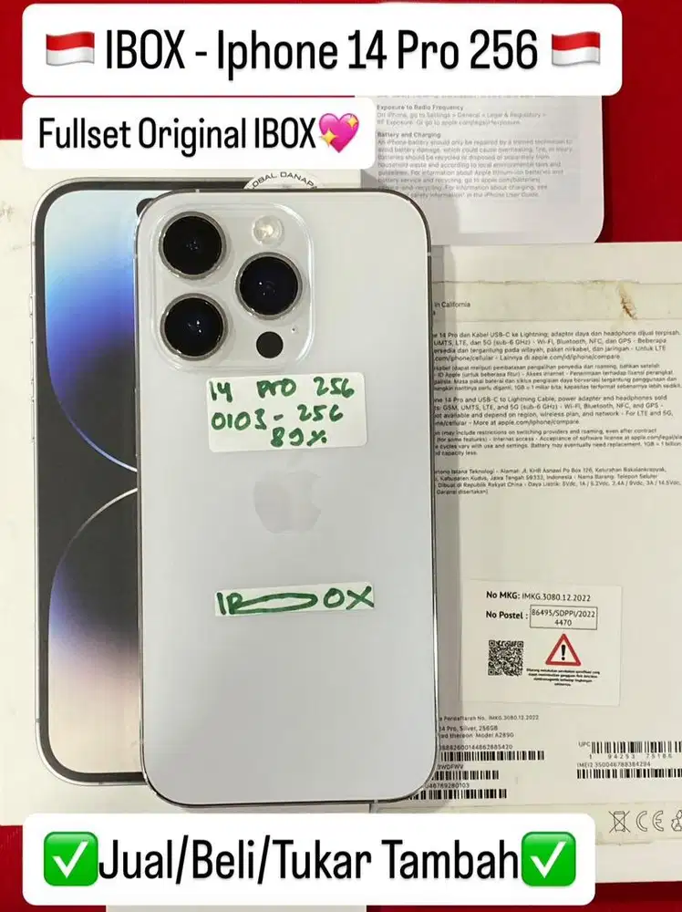 Iphone 14 pro 256gb ex ibox bisa di cicil 0%