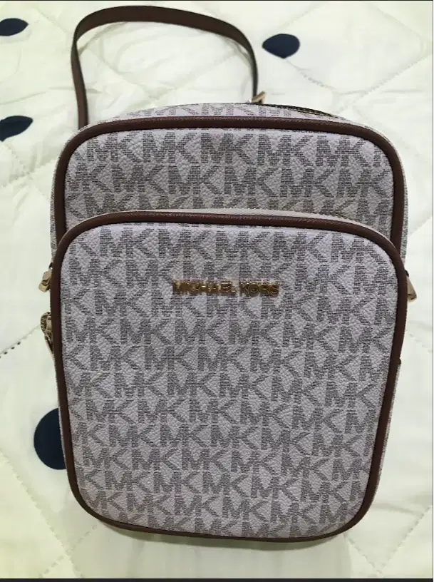Michael Kors Jet Set Logo Crossbody Bag - Vanilla/Acorn