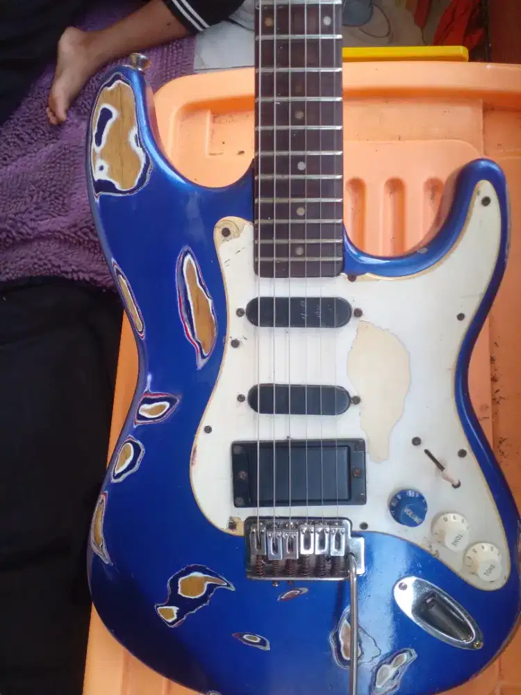 Gitar hohner stratocaster korea 80an vintage relic