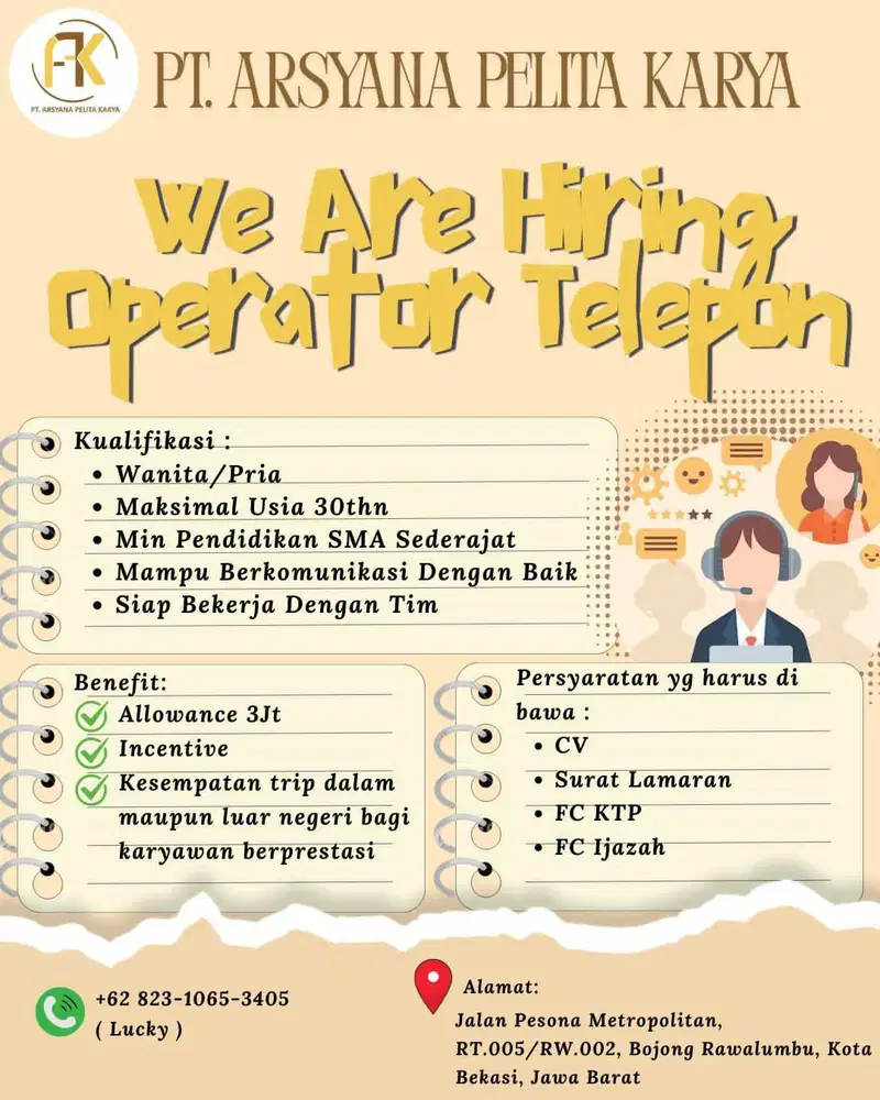 Dibutuhkan segera!!!