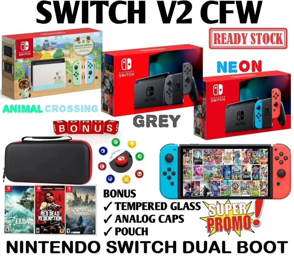 Nintendo Switch V2 Neon
