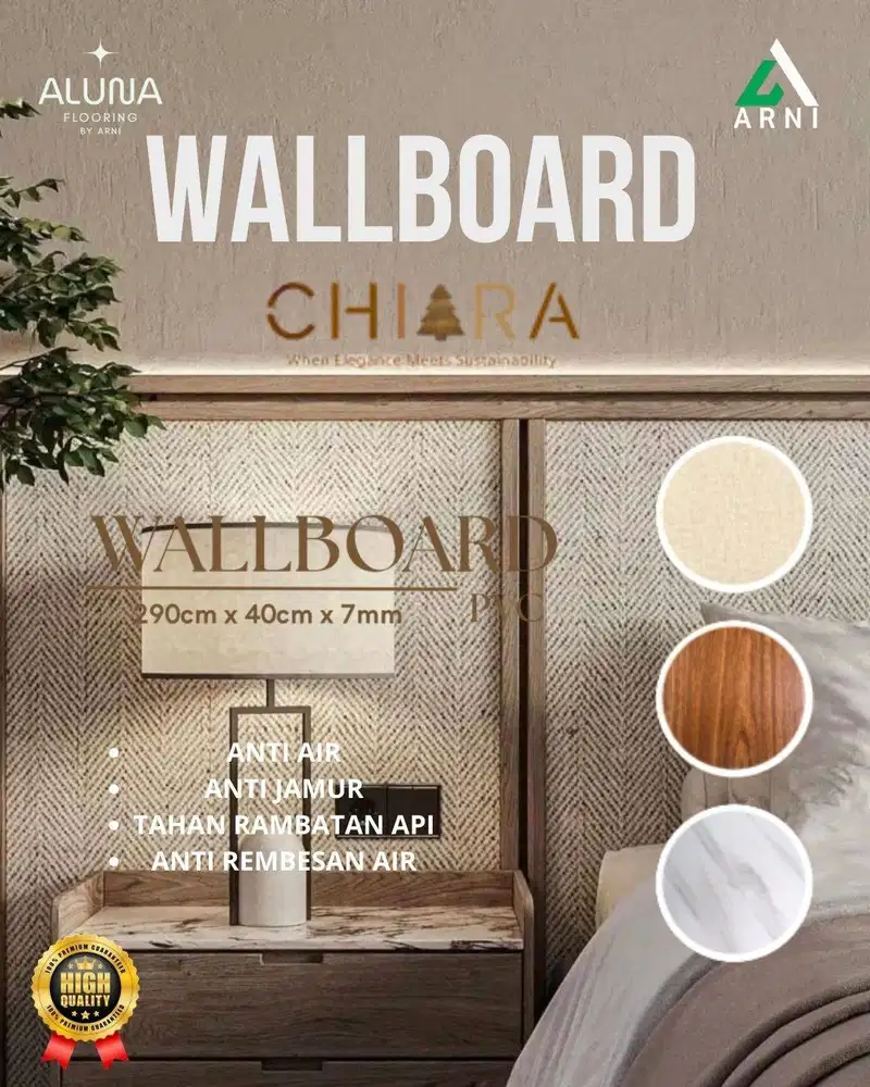 WALLBOARD CHIARA PVC 2,9m X 40cm | WallBoard Panel Pvc | Dekorasi Dind