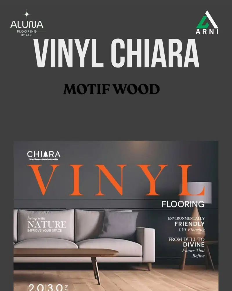 Lantai Vinyl Chiara Tebal 2mm | Vinyl Lantai Motif Wood | Dekorasi Int