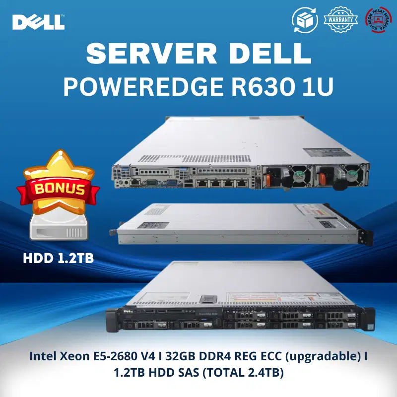 Server Tangguh, Harga Bersahabat! Dell PowerEdge R630 1U I Intel Xeon