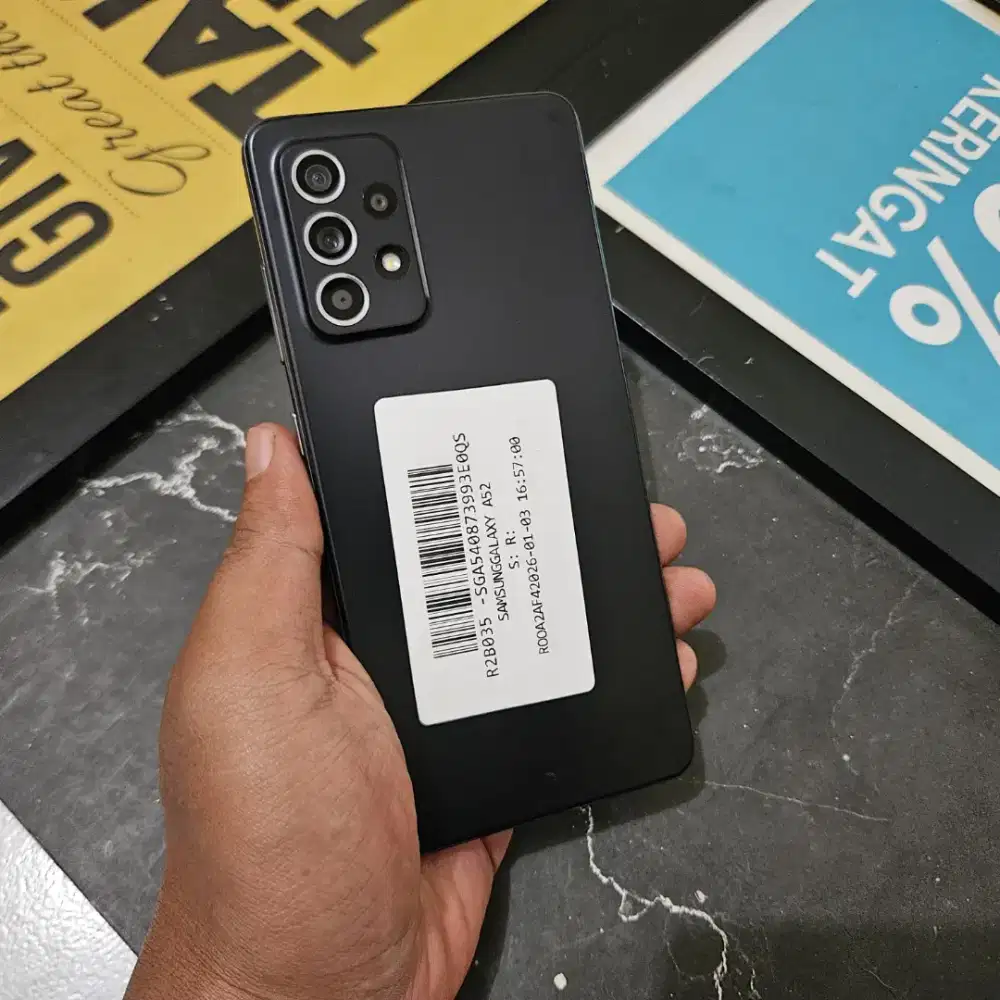 SAMSUNG GALAXY A52 8/256 GB DUAL RESMI EX SEIN NO MINUS