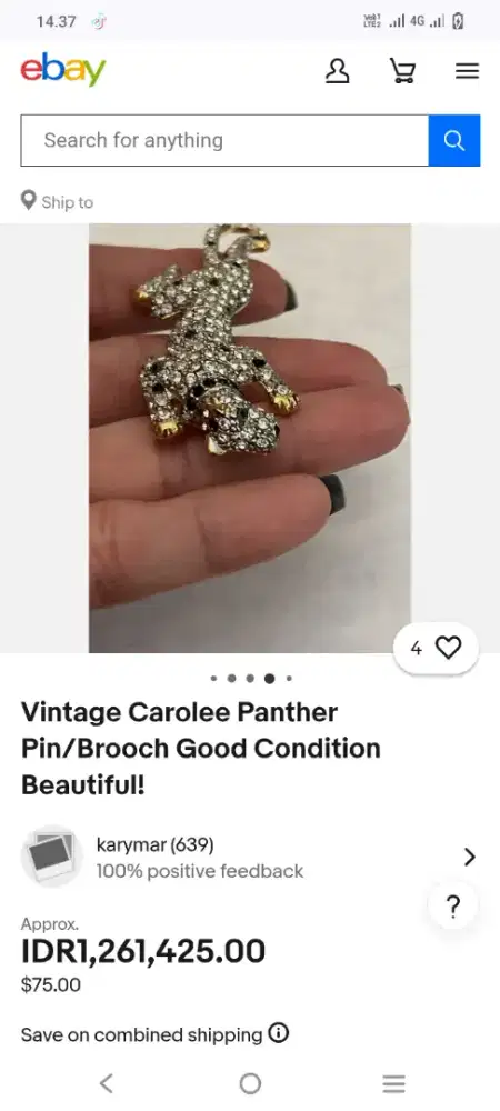 JUAL BROOS CLEOPARD PERMATA