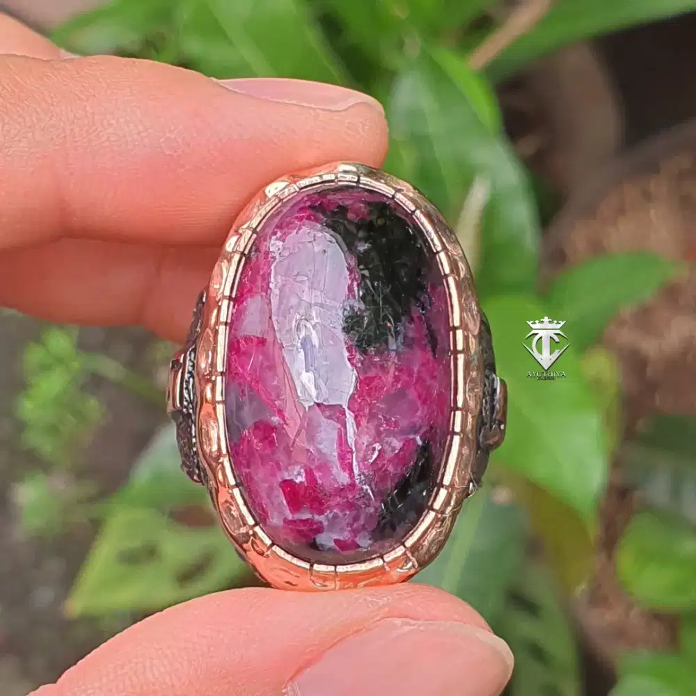 RARE GEMS Natural Anyolite with Ruby NoHeat Tanzania 40.32 Ct CGL Memo