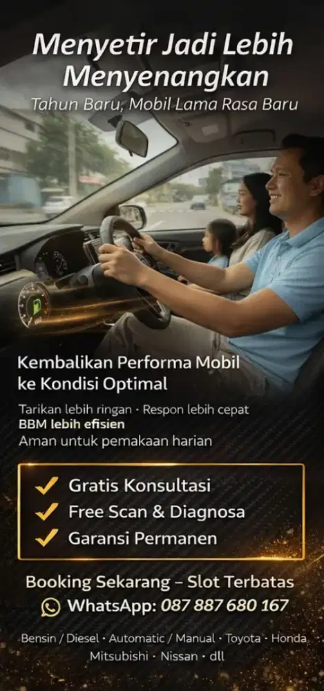 Remap Mobil Honda Toyota Mitsubishi Daily Use Permanen Garansi
