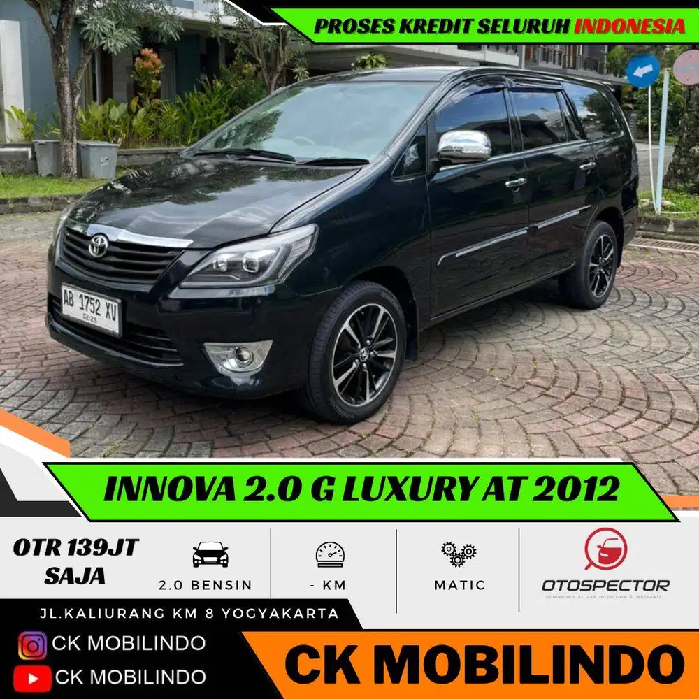 Toyota Kijang Innova G Luxury Matic 2012 Plat AB DP Minim Rush