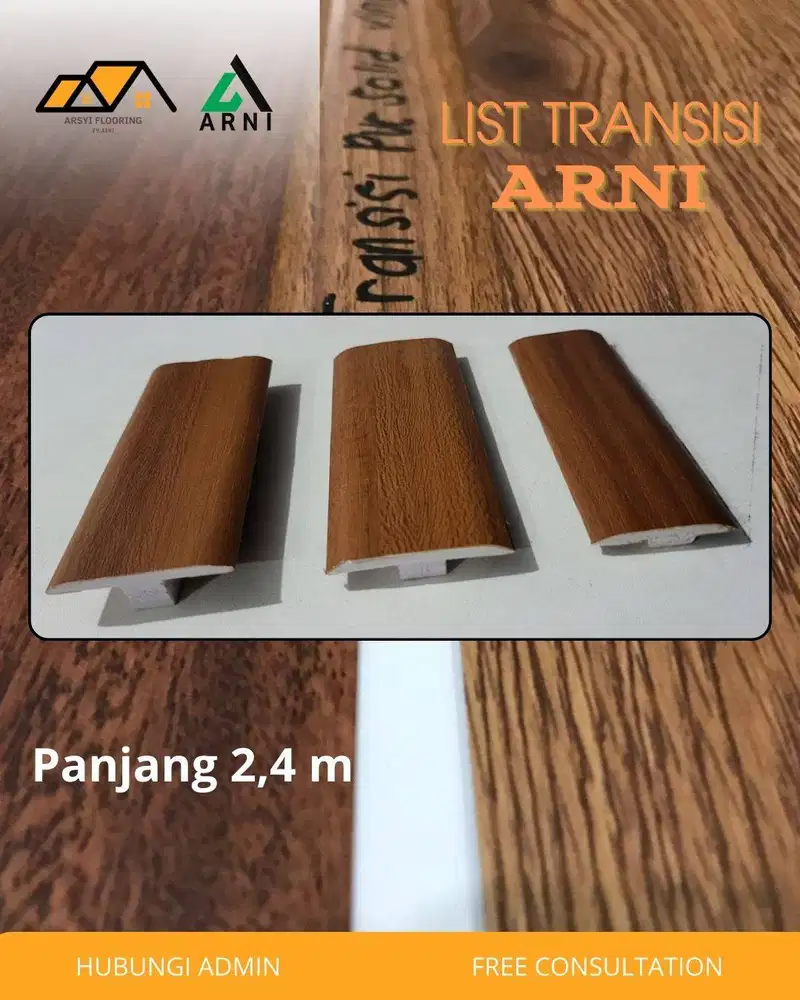 Transisi List T|pembatas LANTAI VINYL/SPC/PARKET