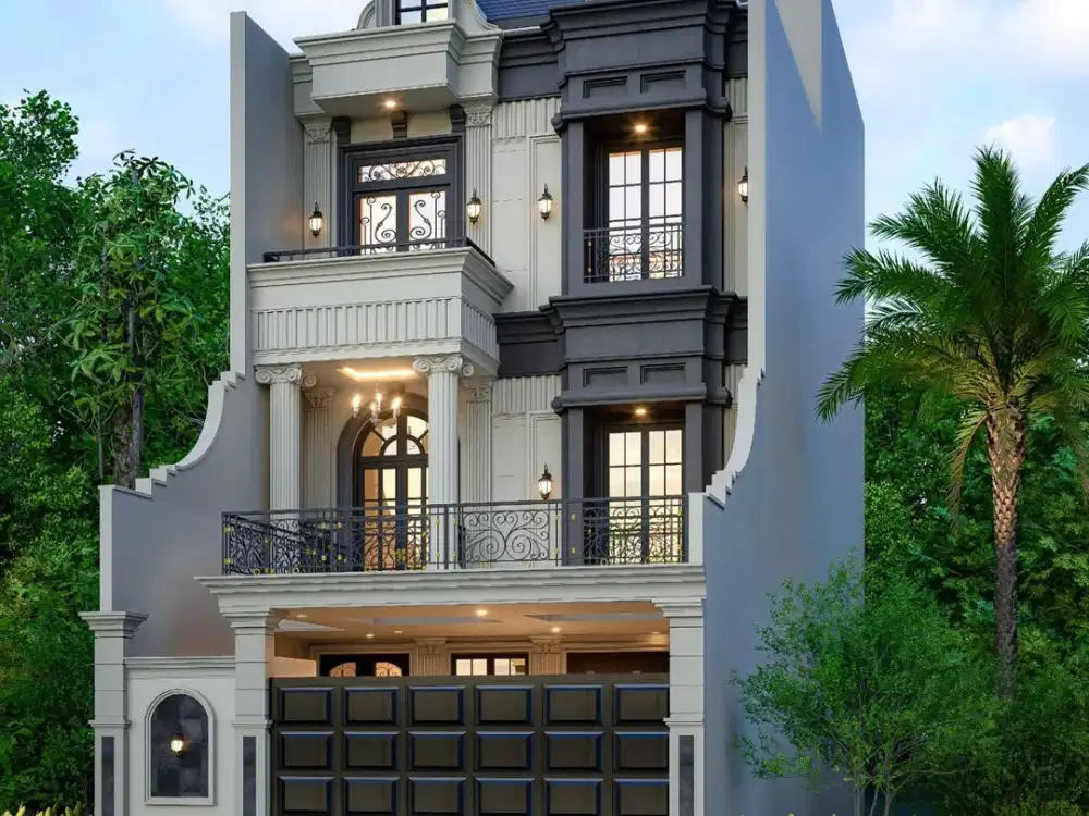 Rumah Klasik Amerika Mewah 3 Lantai – Jalan Raya Durian, Rooftop & Kolam Renang