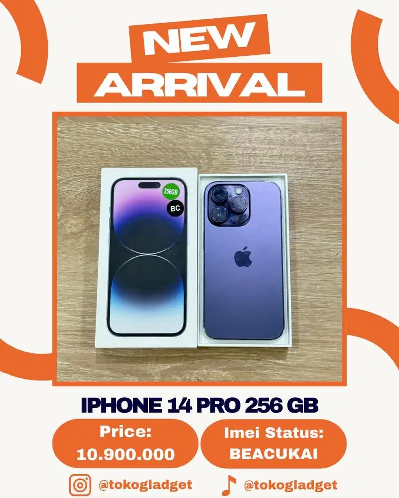 iPhone 14 Pro 256 ex BEACUKAI RESMI